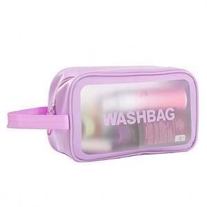 Fashion Custom Wash Toilet <b>Bag</b> Colorful <b>clear</b> Makeup <b>Bag</b> Simple Waterproof Travel Transparent Cosmetic <b>Bag</b> - Product Image 1