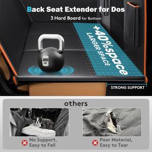 Der beliebteste PU-Leder-Hund Autos itz bezug Kratz fester rutsch fester Rücksitz bezug mit hartem Boden verlängerung für Haustiere - Product Image 3