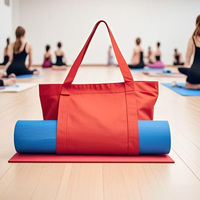 Sac de yoga en toile personnalisé très vendu, sac de sport avec poche pour tapis, écologique pour le fitness et l'usage quotidien