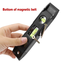 Niveau de torpille de 6 pouces avec niveau en plastique noir portable multifonctionnel magnétique Niveau de 9 pouces