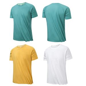 Dropshipping atletik yüksek kalite 100% Polyester düzenli Fit spor giyim Tee kollu erkek eğitim T-shirt Set - Product Image 5