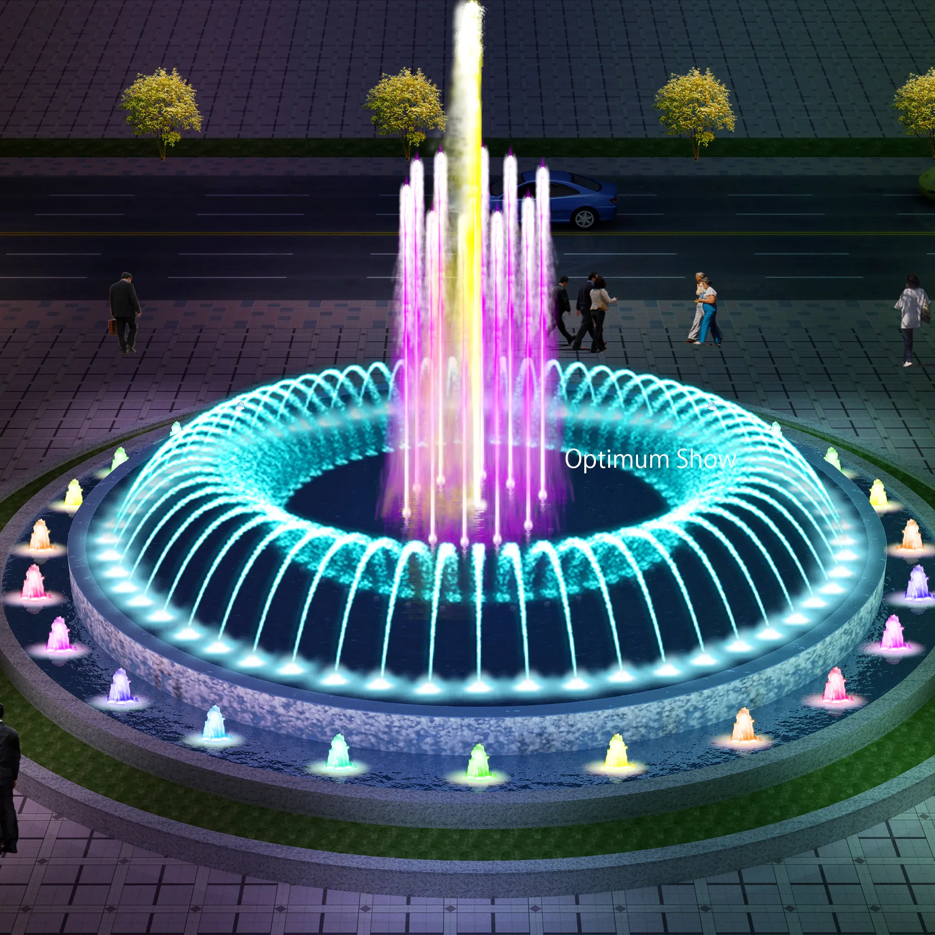 Beste beliebte China Wassermusik Brunnen Lieferant Square Mini Pool RGB LED Licht Wasser brunnen Preis