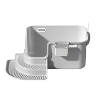 Bac à litière moderne en PP de 10kg avec un design facile à nettoyer Bac à litière en plastique Top Open 20L Inner Space Kitty