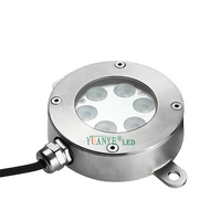 Lámpara de Pared Subacuática de Superficie IP68 100mm-170mm de Acero Inoxidable para Piscina y Caminos con Control DMX512/WiFi CRI 80