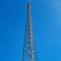 Tour en treillis d'acier galvanisé à 3 pattes de 30m à 60m |   Mât d'antenne haute résistance Q355 pour la couverture des réseaux ruraux