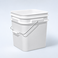 Ember Plastik Persegi Putih BOQUN, Aman untuk Microwave, Non-Toksik, Bahan PP Food Grade, Hasil Cetak Transfer Panas, Permukaan Halus, untuk Sup Panas
