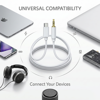 Cable de Audio de Alta Resolución Tipo C a 3.5mm Aux, Sonido Nítido Estéreo, Adaptador USB C a DC3.5 para Auriculares, para Teléfonos Móviles Tipo C