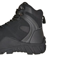 Chaussures tactiques d'extérieur à lacets, semelle épaisse, résistantes à l'usure, antidérapantes, avec semelle extérieure en caoutchouc, tige en daim, doublure en mesh, logo imprimé en 3D