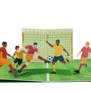 3D thể thao cardstock giấy dày kết cấu sân bóng đá tấm bù đắp in ấn tùy chỉnh kích thước màu gấp giấy thủ công - Product Image 4