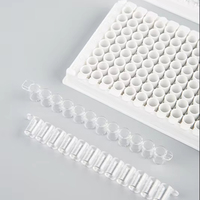 AMNGENT Verre de quartz détachable haute clarté Plaque UV 96 puits Microplaque Elisa multipuits en quartz fondu pour lecteur de microplaques