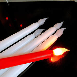 10.8" <b>LED</b> Electronic Candle <b>Lights</b> with 3D Wick <b>Battery</b> <b>Operated</b> Flickering Tall Candlesticks Christmas Home Wedding - Product Image 3