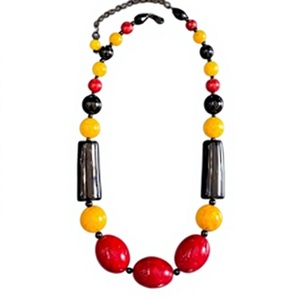Trendy Fashion Statement Resin <b>Necklace</b> Women's Acrylic Resin Beaded Chain Party Jewelry <b>Blue</b> Multi-Color Statement <b>Necklaces</b> - Product Image 3