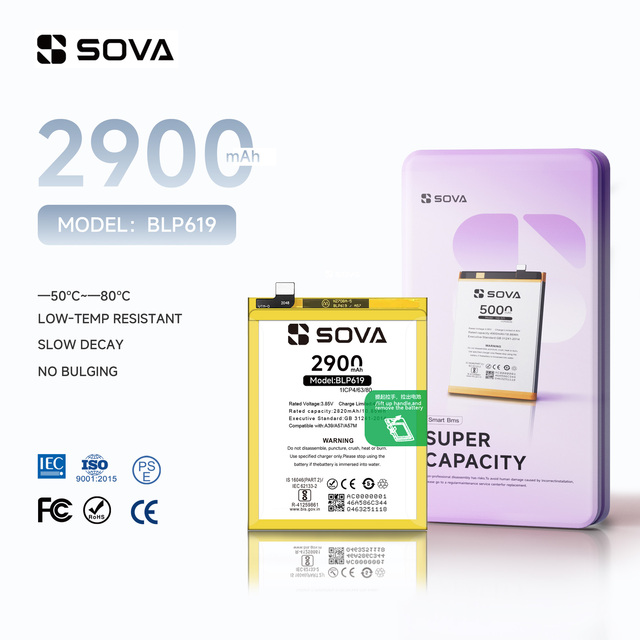 SOVA 2900mAh BLP619 A39 A57M Mobile Phone Battery for OPPO A39 A57 A57M Battery Rechargeable Batteries