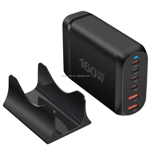 160W Desk Desktop Dock Laptop 2Usb Wall Universal Type-C Mobile Phone Wall Gan Design Cell Usb Charger Adapter Fast Charging