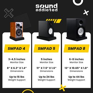 Almohadillas de Aislamiento para Monitores de Estudio para Altavoces Pequeños de 3-4.5 Pulgadas |   Base de Espuma Acústica de Alta Densidad para Aislamiento de Audio - Product Image 4