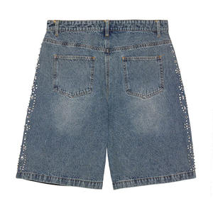 กางเกงขาสั้นผ้ายีนส์ทรงถุงสำหรับผู้ชายกางเกงขาสั้นผ้ายีนส์มีกระเป๋าขนาดใหญ่พิเศษสำหรับฤดูร้อน - Product Image 6