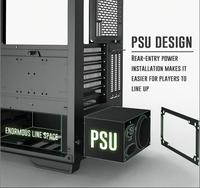 Boîtier de jeu d'ordinateur PC GAMER blanc qui prend en charge la carte mère EATX/ATX/360 refroidissement par eau/verre trempé latéral