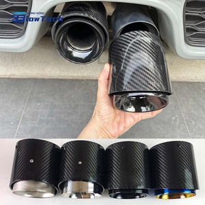 ปลายท่อไอเสียสำหรับ MINI Cooper S แบบปลายเดี่ยว คาร์บอนไฟเบอร์ สีเงิน ผลิตจากสแตนเลส สำหรับตกแต่งรถยนต์ - Product Image 3