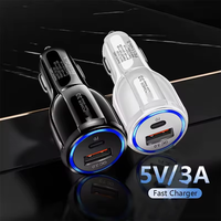 Pd+ QC 3.0 Dual-Port Schnellladegerät USB-C-Typ Mobiltelefon-Autoladegerät