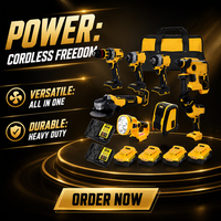 Kit combiné sans fil OEM Milw Series 18V Lithium-Ion Brushless avec batteries 5.0Ah, sacs à outils et clés réglables (ensembles personnalisables)