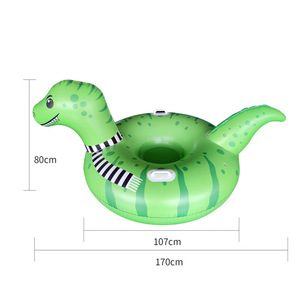 Inflatable Dinosaur Snow Tube 170x107x80cm Green PVC Adult Skiing Toy Universal Use - Product Image 5