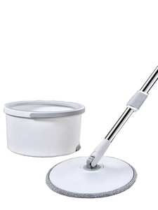 Ensemble de seaux de vadrouille magique rotatifs à 360 degrés avec poignée pivotante rétractable en acier - Product Image 3