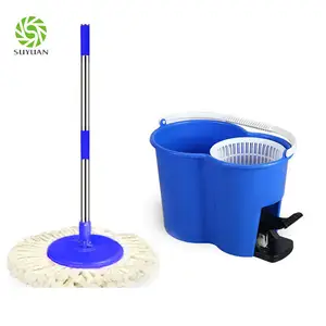 Newest Design Four Drives Mattress Cleaning Equipment Spin 360 Magic Dry Foot Flat Mop Handle Switch Rectangle Suyuan