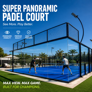 Fabricante de pistas de pádel panorámicas estándar FIP, precio de fábrica, vidrio de 12 mm, LED, certificado CE, cancha de pádel para exteriores e interiores - Product Image 2