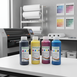 หมึกพิมพ์สูตรน้ำ CMYK LC LM แห้งเร็ว สีสดใส สำหรับพิมพ์ฉลากสติกเกอร์ ยึดเกาะดีเยี่ยม - Product Image 1