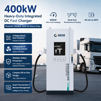 Estación de Carga para Camiones Pesados, 400kW DC 1000V, Doble Conector, Refrigeración Líquida, Cableado, Montaje en Suelo, RFID, 4G, OCPP