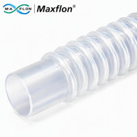 Tuyau PTFE ondulé à paroi lisse MF Hydraulic avec extrémités plates, tube PTFE flexible et convolé