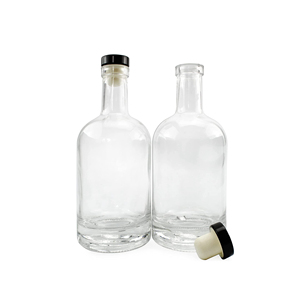 Envase de Vidrio para Licores, Botella Transparente Vacía para Agua, Mezcal, Whisky, Brandy, Vodka, Tequila, Ginebra, Ron, <span class=keywords><strong>Cachaza</strong></span>, 200ml, 500ml, 700ml - Product Image 2
