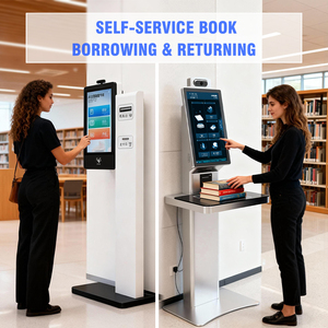 Sistema de Gestión de Bibliotecas RFID Todo en Uno, Kiosco de Autoservicio, Lector de 13.56MHz, ISO 18000-6C, Mijin City Mini Book Houses - Product Image 2