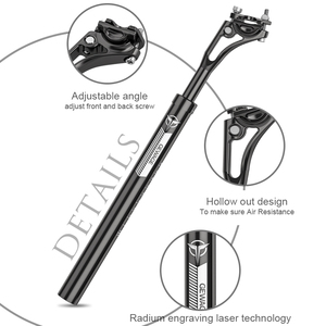 Weage – accessoires de vélo <span class=keywords><strong>tige</strong></span> de <span class=keywords><strong>selle</strong></span> en alliage d'aluminium, <span class=keywords><strong>amortisseur</strong></span> de siège, <span class=keywords><strong>tige</strong></span> de <span class=keywords><strong>selle</strong></span> réglable - Product Image 2