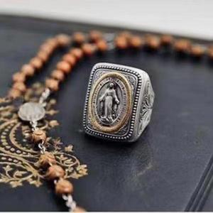 Vintage Thai <b>Silver</b> Plated Faith Holy Card Ancient Coin Open <b>Adjustable</b> <b>Ring</b> Chinese Style Size Adjust Finger Band <b>Ring</b> - Product Image 5