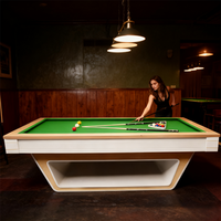 Table de billard de compétition de qualité professionnelle en bois massif de Jiangxi, sur mesure, avec système de retour de billes, 8 pieds, 9 pieds, 3 billes, 4 billes, sans