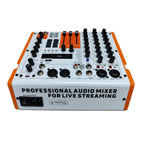 Console de mixage analogique professionnelle haute performance 4 canaux OEM 4CH Type-C OTG pour diffusion en direct, construction métallique, DSP 24 bits, boucle de retour