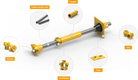 Barre d'ancrage creuse galvanisée T52 T73 T76 T103, type injection, pour pieux de fondation et support au sol - Sinorock