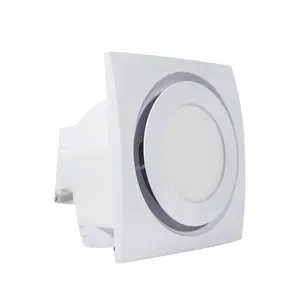 Bathroom Wall Mount Ventilation Plastic Silent Glass Window Electric with LED Light Air Extractor Fan