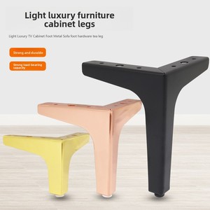 Pieds de meubles modernes en acier à trois branches |   Pieds de support de luxe légers pour meuble TV, <span class=keywords><strong>table</strong></span> <span class=keywords><strong>basse</strong></span> et meuble-lavabo (lot de 4) - Product Image 2