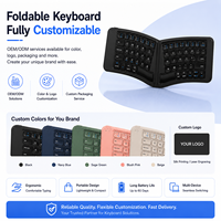 Teclado Plegable Inteligente Ultra Delgado Inalámbrico Recargable Portátil con Panel Táctil para PC, Tablet y Laptop