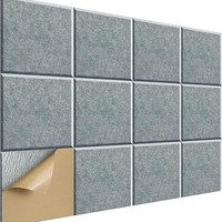 Panneau de fibres colorées 9mm/12mm Panneau acoustique non toxique pour panneau acoustique décoratif Panneau d'isolation acoustique absorbant le son