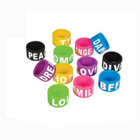 Anneau/Bracelet en silicone de qualité alimentaire gravé/imprimé, prix d'usine