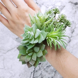 LUYI - Plantas Suculentas Artificiales de Plástico, 11 Piezas, <span class=keywords><strong>Mini</strong></span> Suculentas Artificiales, Echeveria, <span class=keywords><strong>Agave</strong></span>, Surtido de Plantas Verdes Artificiales Colgantes - Product Image 2