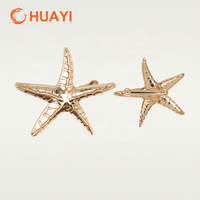 Boutons de maillot de bain interchangeables de haute qualité, décorés d'étoiles de mer gravées, accessoires en métal, clip de soutien-gorge, boucle
