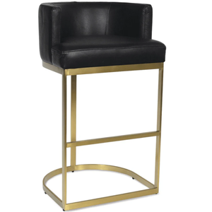 Animal Hyde/Hide/Leather upholstered in leather ,stainless steel Durable High Bar <b>Stool</b> for Home Bar & <b>Dining</b> Room - Product Image 2
