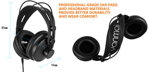 D68 pliable sur l'oreille Studio DJ moniteurs casque de musique <span class=keywords><strong>filaire</strong></span> pour l'enregistrement Podcast guitare surveillance pour la Production musicale - Product Image 4