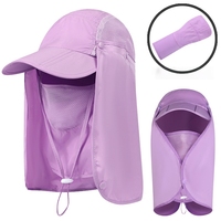 Casquette d'extérieur 2026 tendance, couleur unie, protection solaire, impression en relief, couvre-visage intégral, avec logo personnalisé