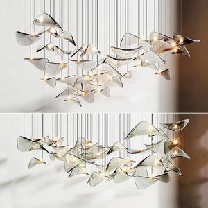 Contemporary Style Indoor Decoration <strong>Fixture</strong> Hotel Lobby Villa Stair Custom Luxury Led Chandelier Glass Pendant <strong>Light</strong> - Product Image 2
