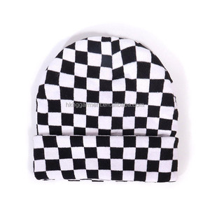 <b>knitted</b> beanie <b>patterns</b> <b>for</b> men <b>Knit</b> Beanie <b>for</b> Men & Women – Winter Warm Soft Skull Cap with Classic Checkerboard <b>Pattern</b> - Product Image 1